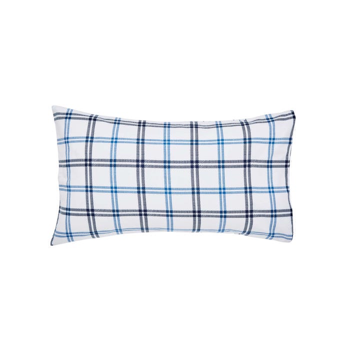 Hunters Check Brushed Cotton Duvet Cover Set - Cobalt/Navy