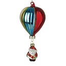 Hanging Glass Santa & Balloon Tree Decoration