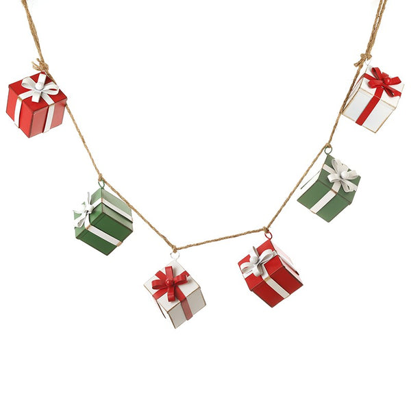 Green & Red Present Garland