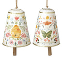 Spring Folk Art Paper Mache Bell Decoration