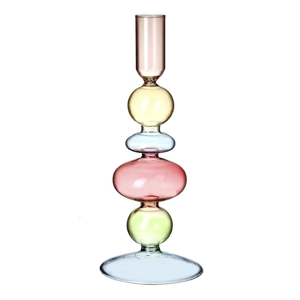 Tall Glass Candle Holder
