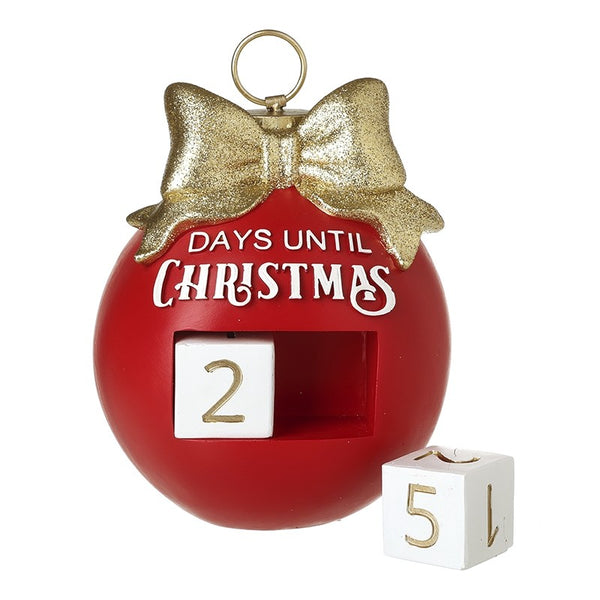 Red & Gold Days Until Christmas Countdown