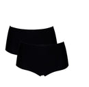2 pack High Waist Brief - Black