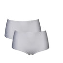 2 pack High Waist Brief - White