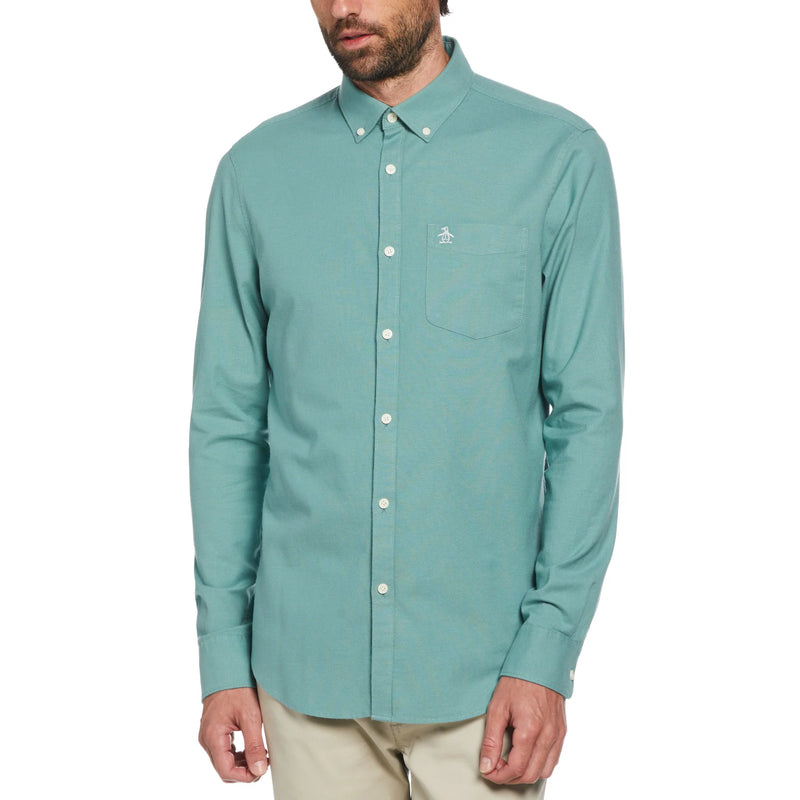 Long Sleeve Oxford Shirt - Oil Blue