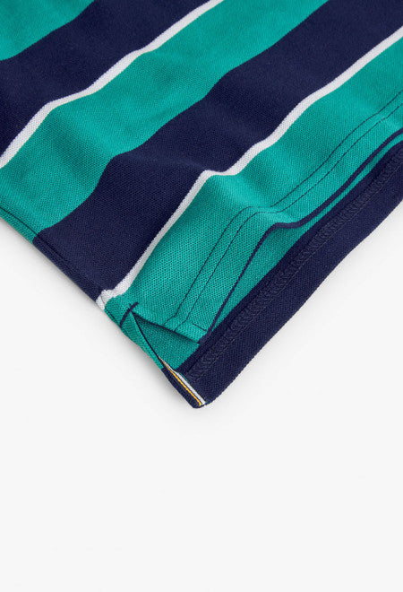 Long Sleeve Striped Polo Shirt - Stripe