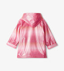 Summer Stripe Zip Up Rain Jacket - Sachet Pink