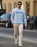 Applique Sweatshirt - Powder Blue