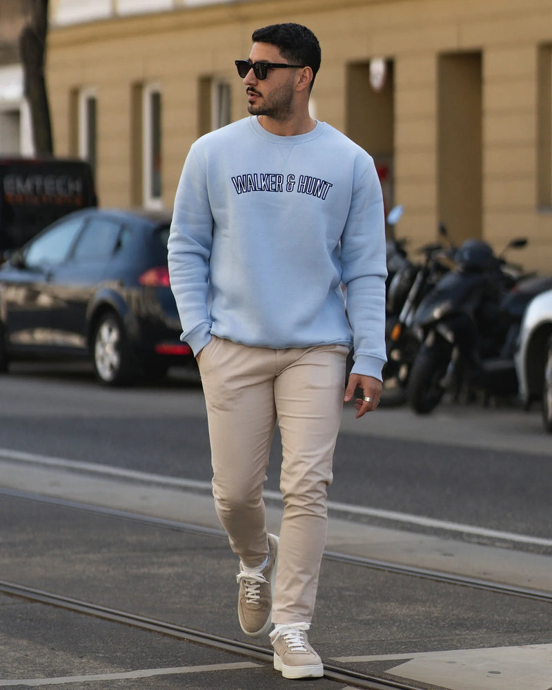 Applique Sweatshirt - Powder Blue