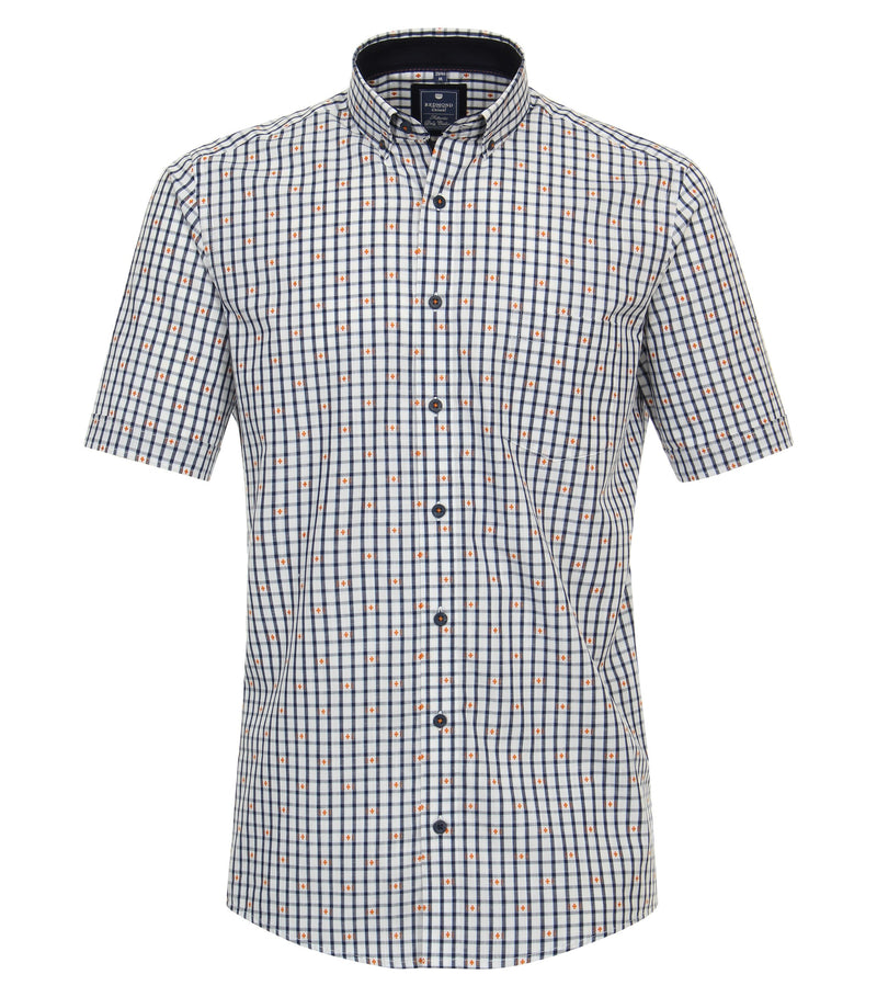 Check Short Sleeve Shirt - Blue