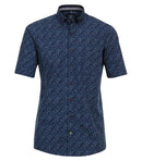 Print Short Sleeve Shirt - Blue