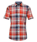Check Short Sleeve Shirt - Red