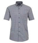 Check Short Sleeve Shirt - Blue