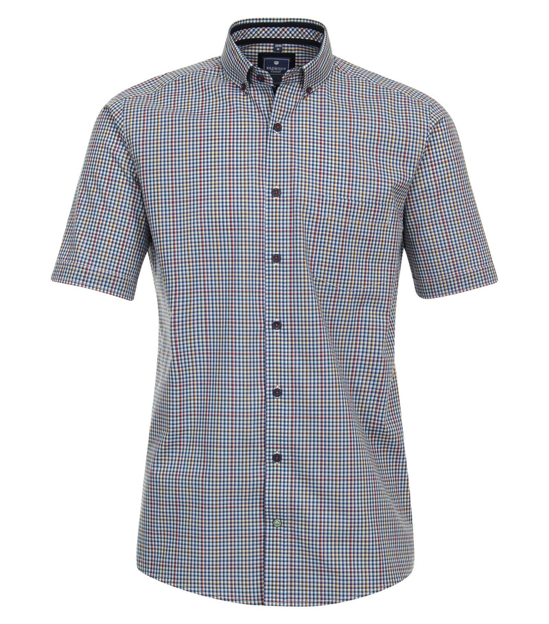 Check Short Sleeve Shirt - Blue