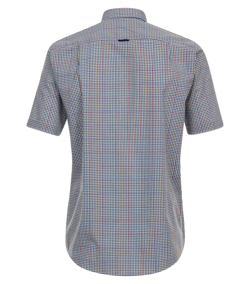 Check Short Sleeve Shirt - Blue