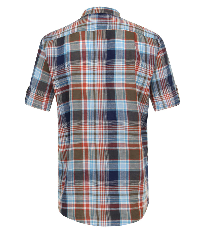 Check Short Sleeve Shirt - Brown