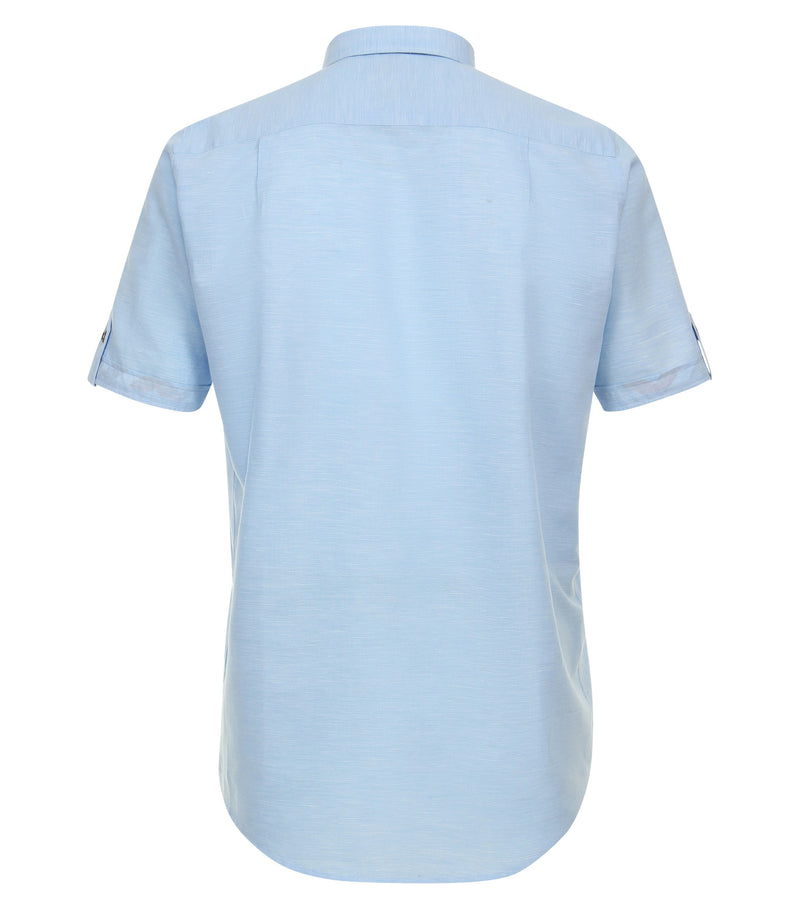 Plain Short Sleeve Shirt - Blue