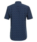 Print Short Sleeve Shirt - Blue
