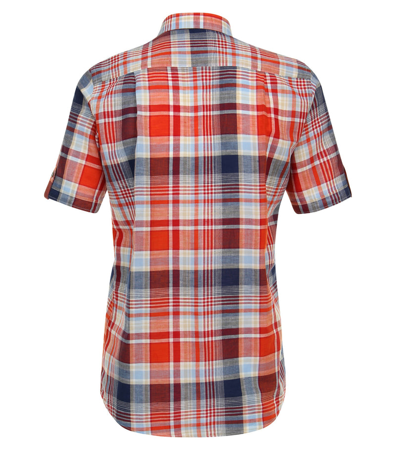 Check Short Sleeve Shirt - Red