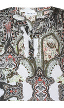 RAINA PRINT BLOUSE - Green Paisley