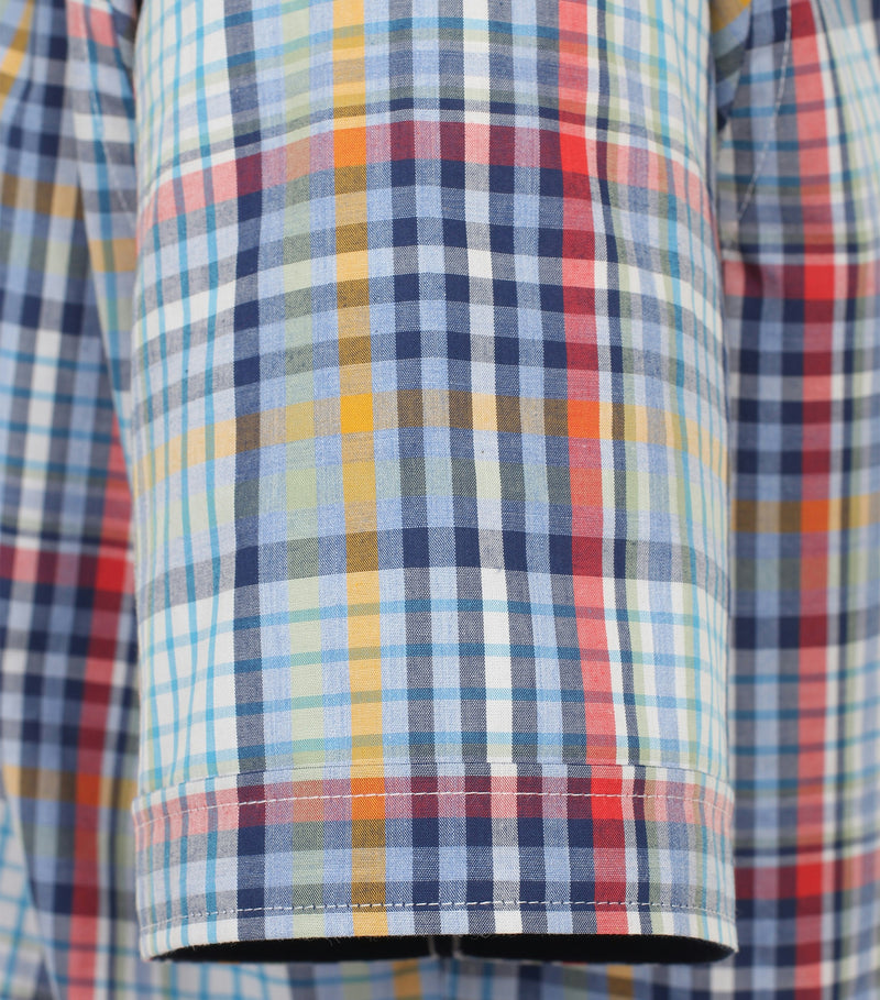 Check Short Sleeve Shirt - Blue