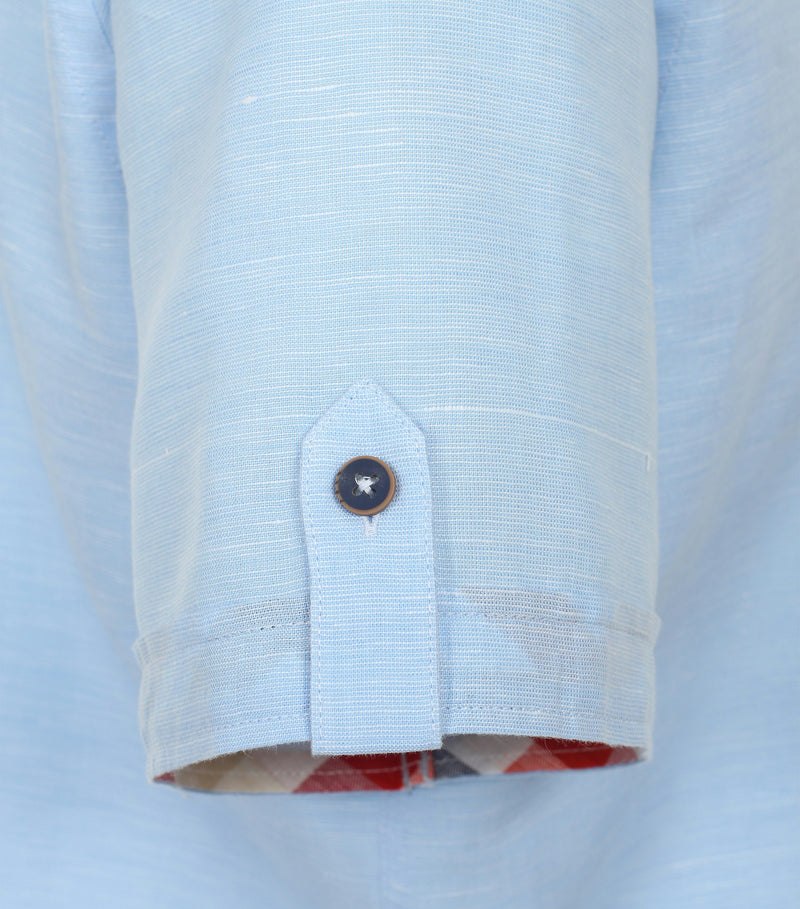 Plain Short Sleeve Shirt - Blue