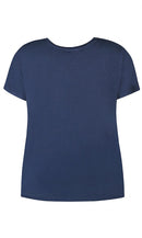 PRINT TOP - Navy/red