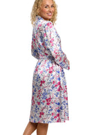 Vibrant Floral Satin Wrap - Floral