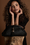Indigo Oversized Clutch - Black