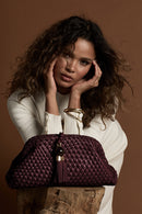 Indigo Oversized Clutch - Cherry