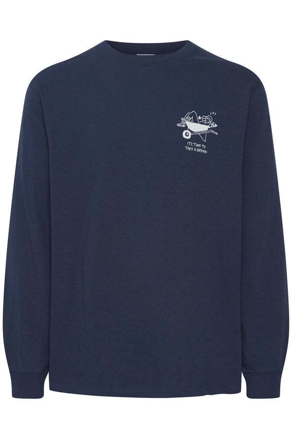 Iggy Round Neck Jumper - Insignia Blue