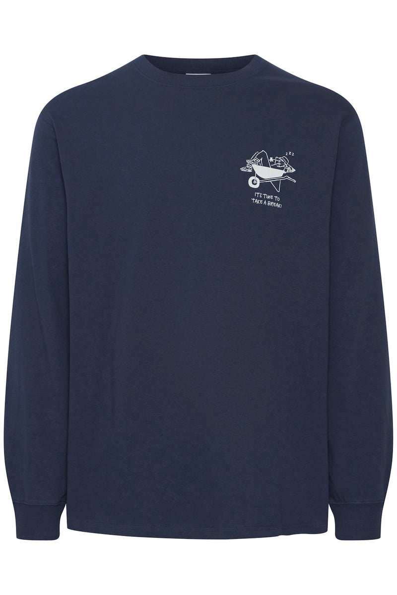 Iggy Round Neck Jumper - Insignia Blue
