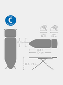 Ironing Board C 124 x 45 cm - Titan Oval