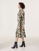 Blue Dimension Print Jumper - Beige/black Jacquard