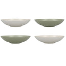 22cm Pasta Bowls Set of 4 - Green & White