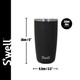 S'well Onyx Tumbler with Lid 530ml