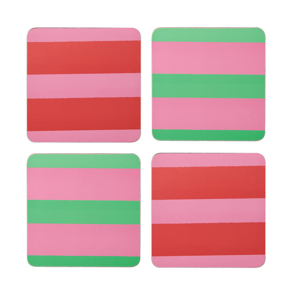 Stripe Print Pack of 4 Coasters