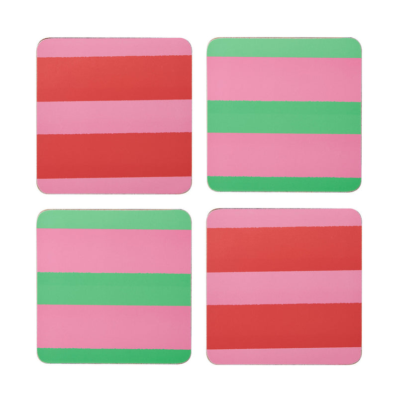 Stripe Print Pack of 4 Coasters