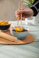 Blue Mosaic Stoneware Nibble Bowl - 12cm