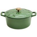 Enamelled Cast Iron 26cm Casserole - Green