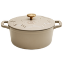 Enamelled Cast Iron 26cm Round Casserole - Mushroom