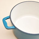 Enamelled Cast Iron 20cm Casserole - Blue
