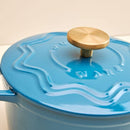 Enamelled Cast Iron 20cm Casserole - Blue