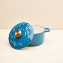 Enamelled Cast Iron 20cm Casserole - Blue