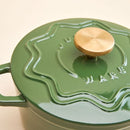 Enamelled Cast Iron 20cm Casserole - Green