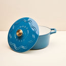 Enamelled Cast Iron 26cm Casserole - Blue