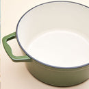 Enamelled Cast Iron 26cm Casserole - Green