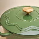 Enamelled Cast Iron 26cm Casserole - Green