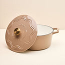 Enamelled Cast Iron 26cm Round Casserole - Mushroom