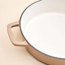 Enamelled Cast Iron 28cm Shallow Casserole - Mushroom